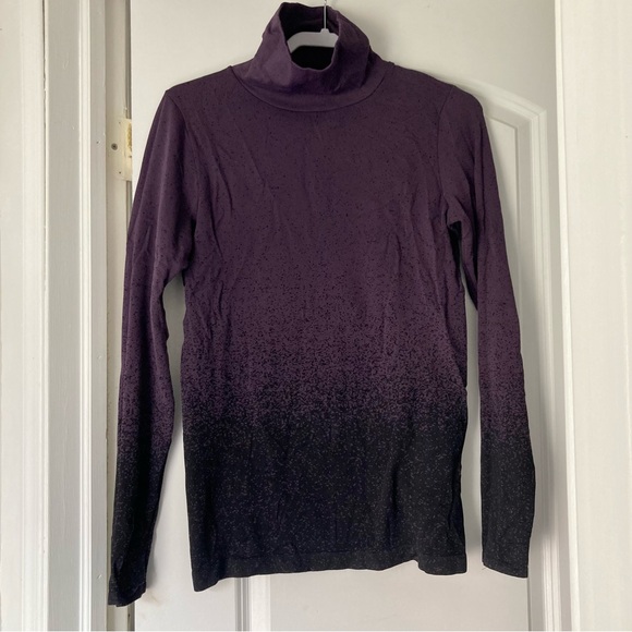 Athleta size large purple turtleneck thumb hole Long Sleeve top - Picture 1 of 6